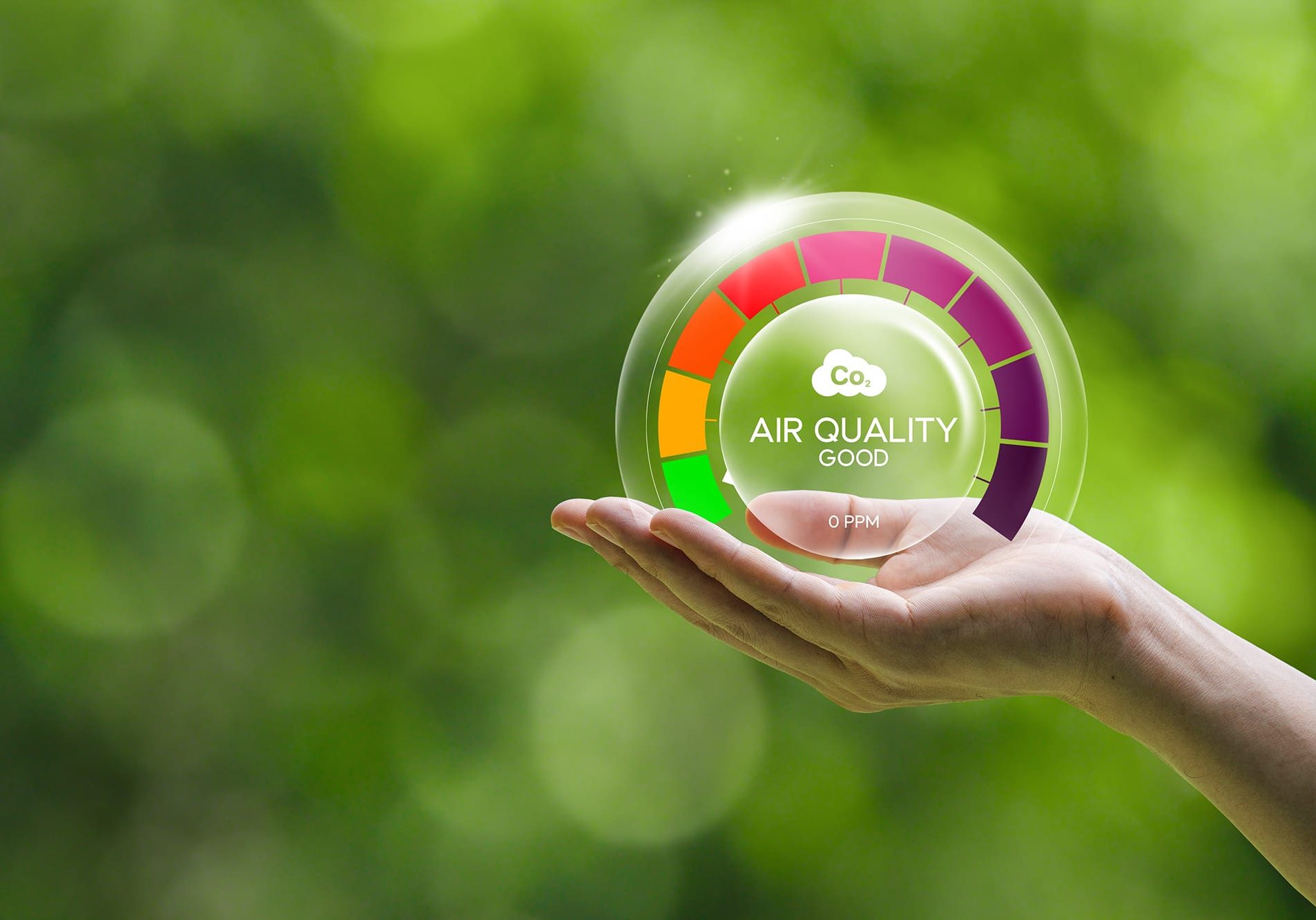 Good air quality and clean outdoor air quality Safe
